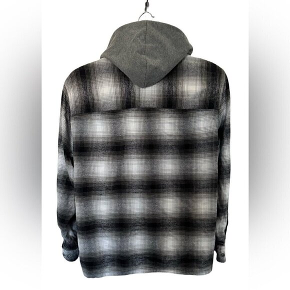 100% Cotton Black and White Hoodie Shirt - Picture 2 of 4